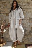 Nonni Gingham Poet Blouse Stone